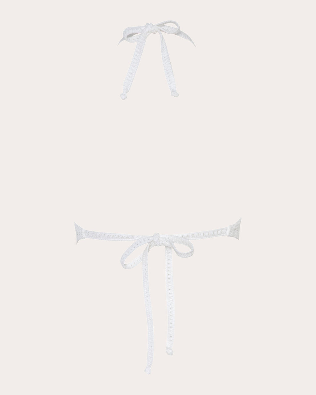 Paradis Geometric Mesh Halter Bikini Top