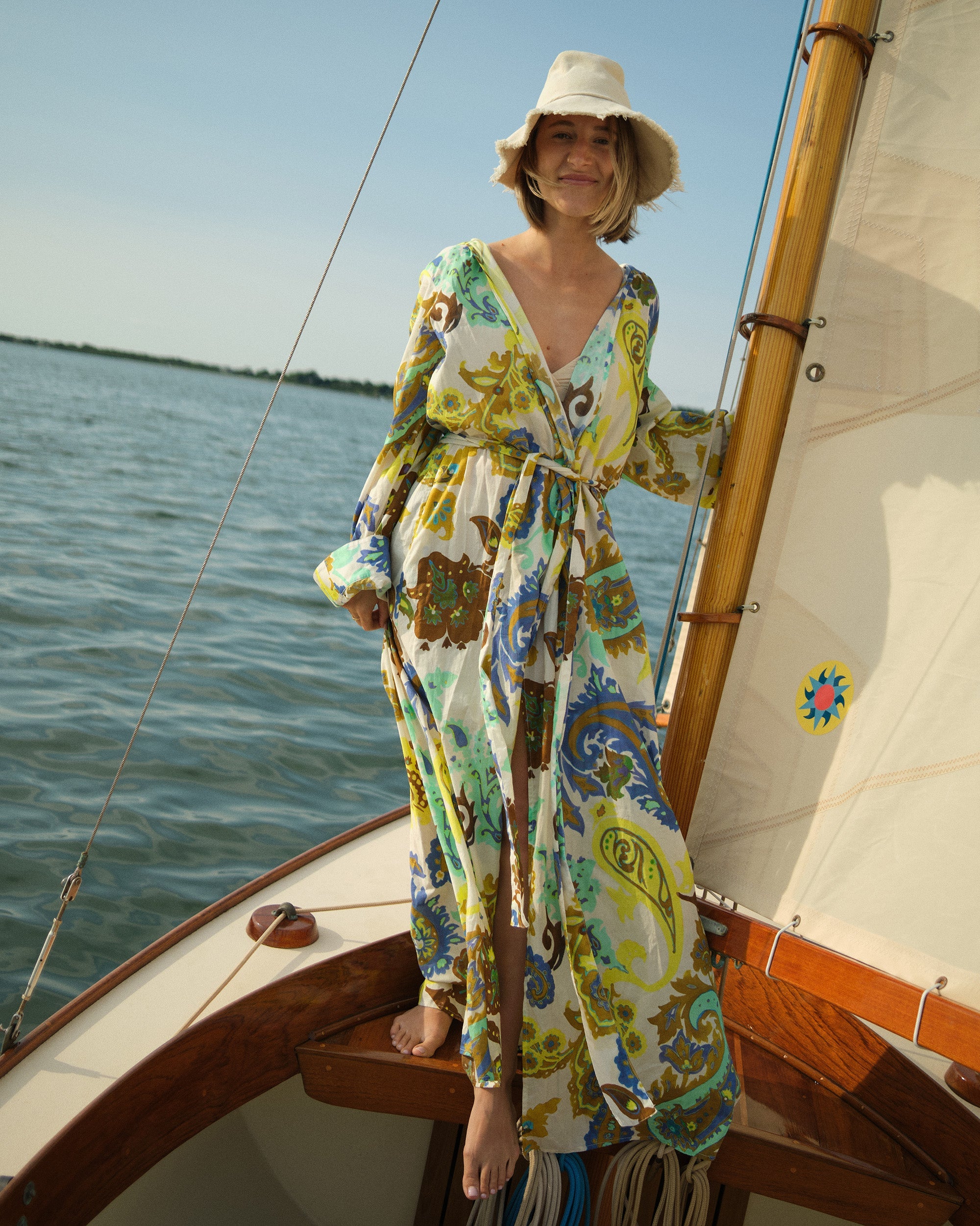 The Mumbai Hooded Printed Cotton Kimono
