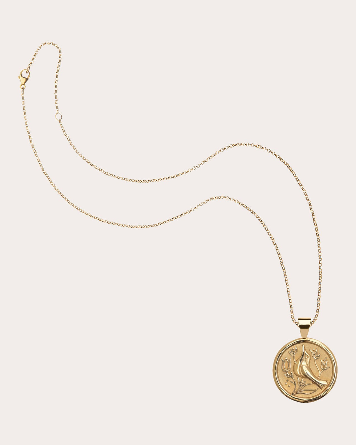 PEACE Small Coin Pendant Necklace