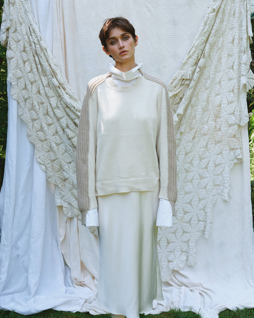 Max Cashmere Wool Paneled Sweater