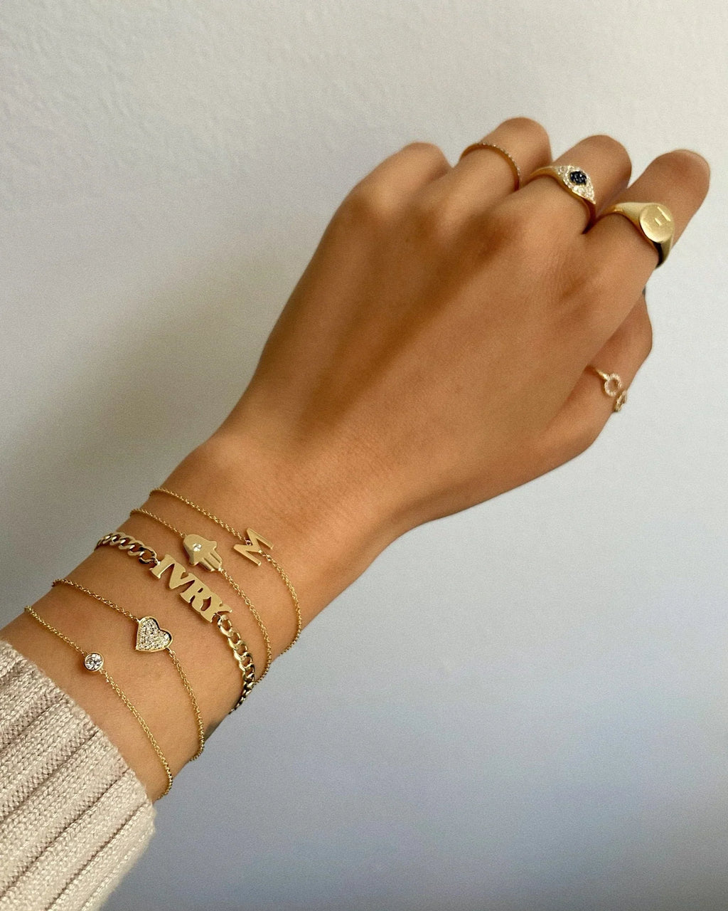 Diamond & 14k Gold Large Bezel Bracelet