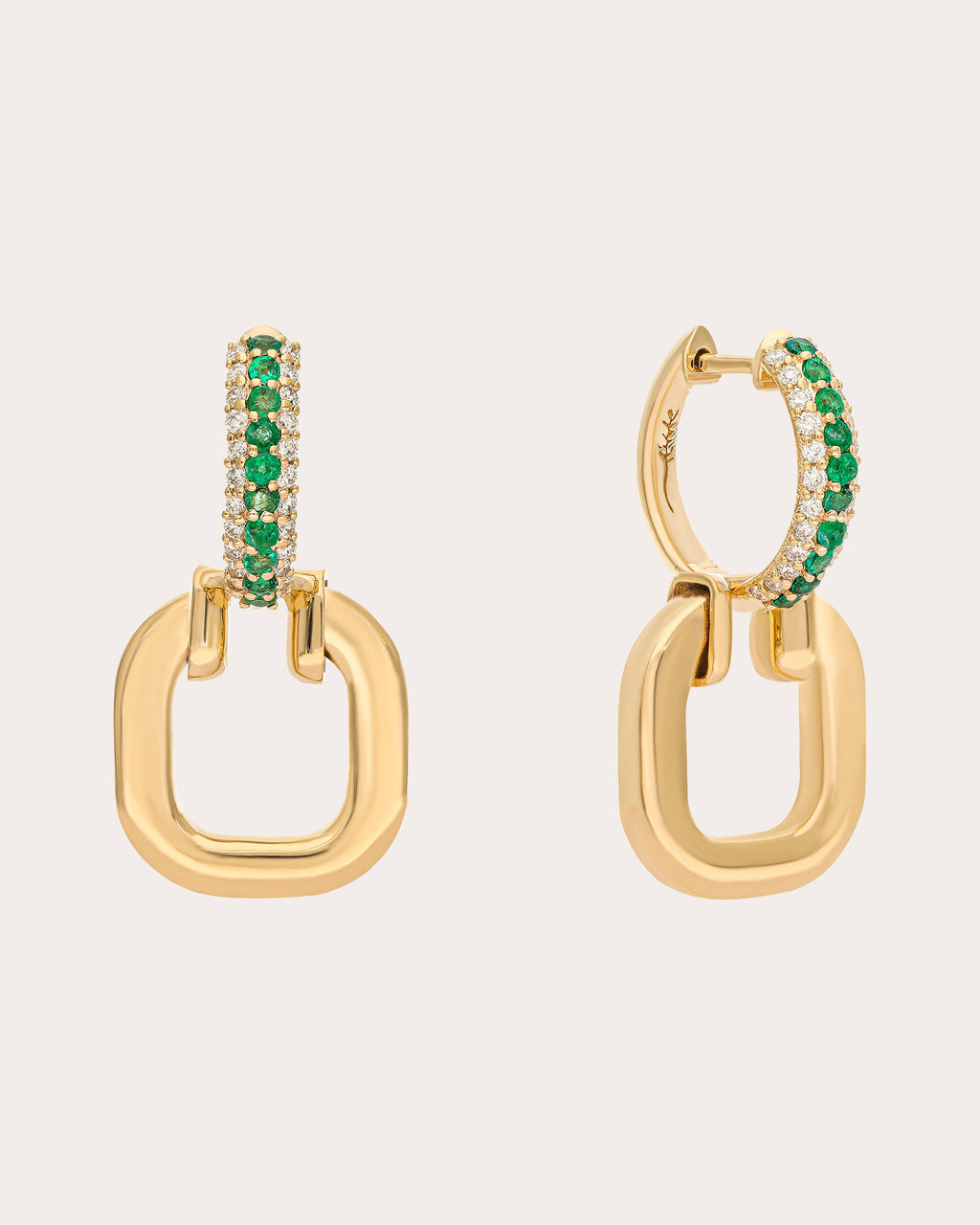 Emerald & Diamond Pillow Talk Drop Earrings