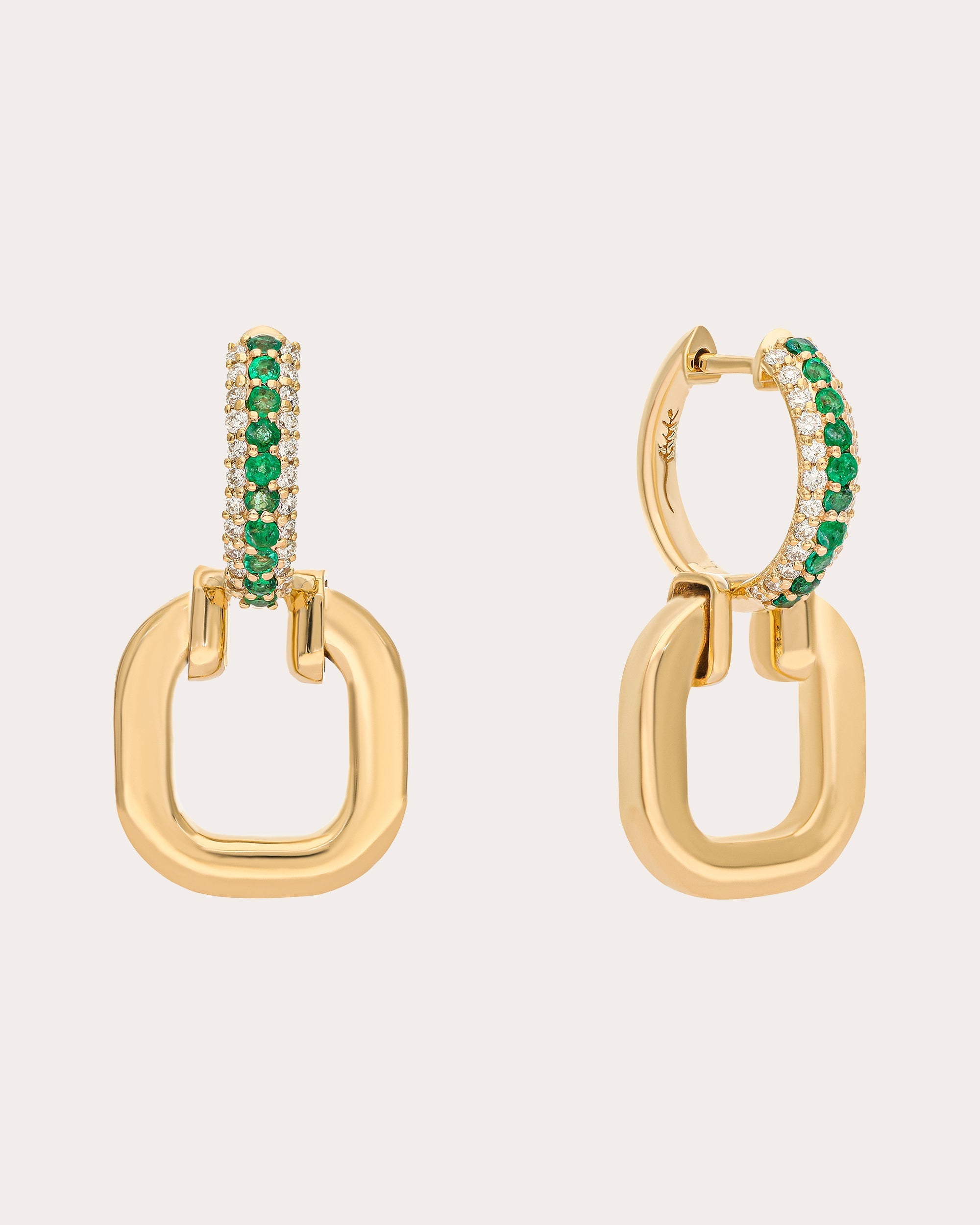 Emerald & Diamond Pillow Talk Drop Earrings