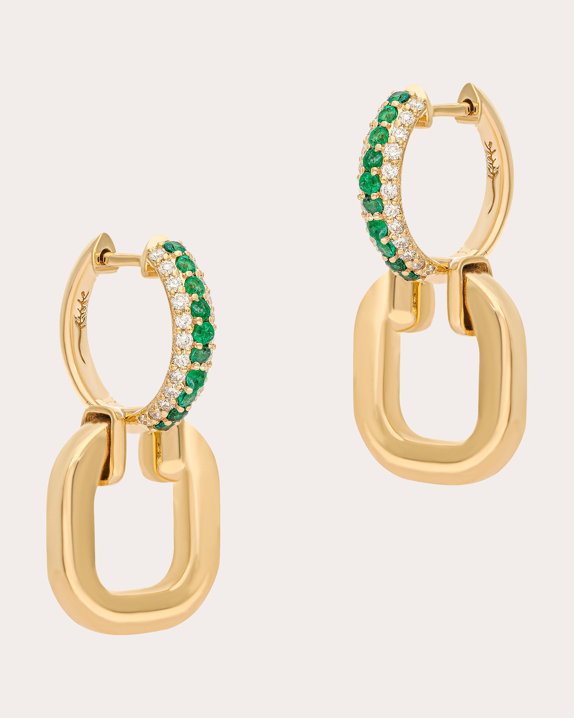 Emerald & Diamond Pillow Talk Drop Earrings