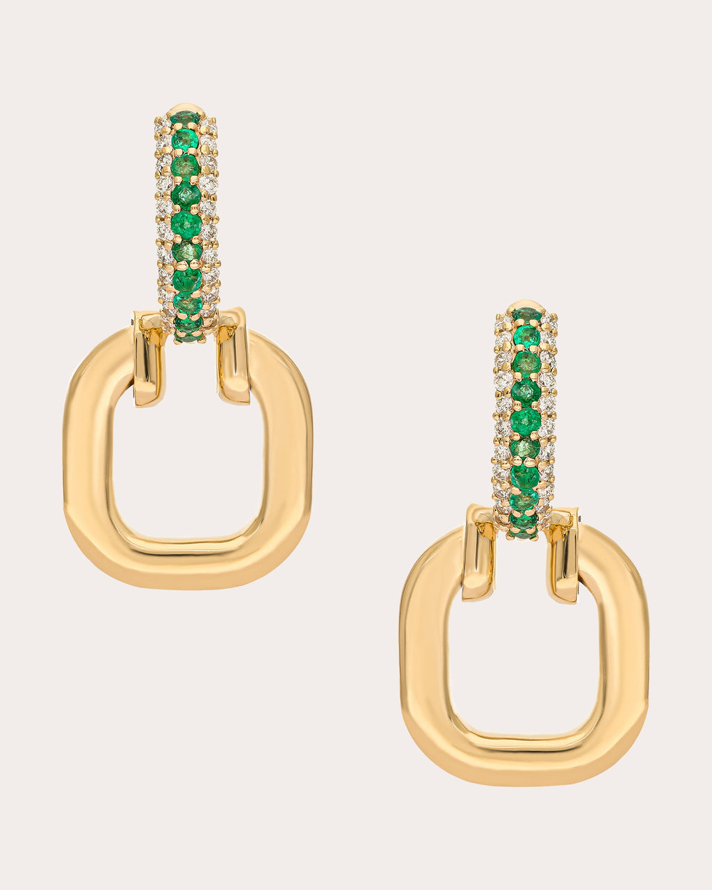 Emerald & Diamond Pillow Talk Drop Earrings