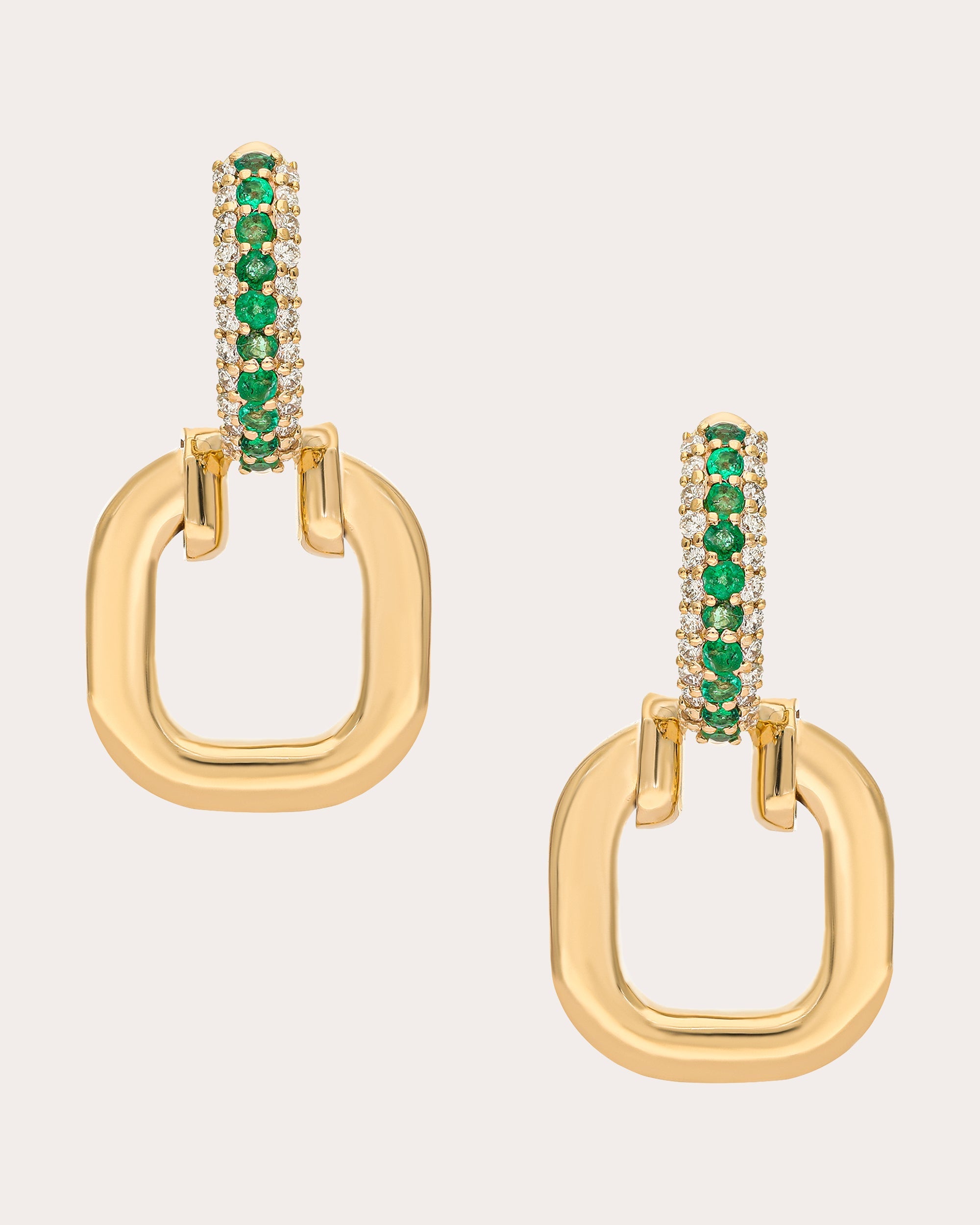 Emerald & Diamond Pillow Talk Drop Earrings