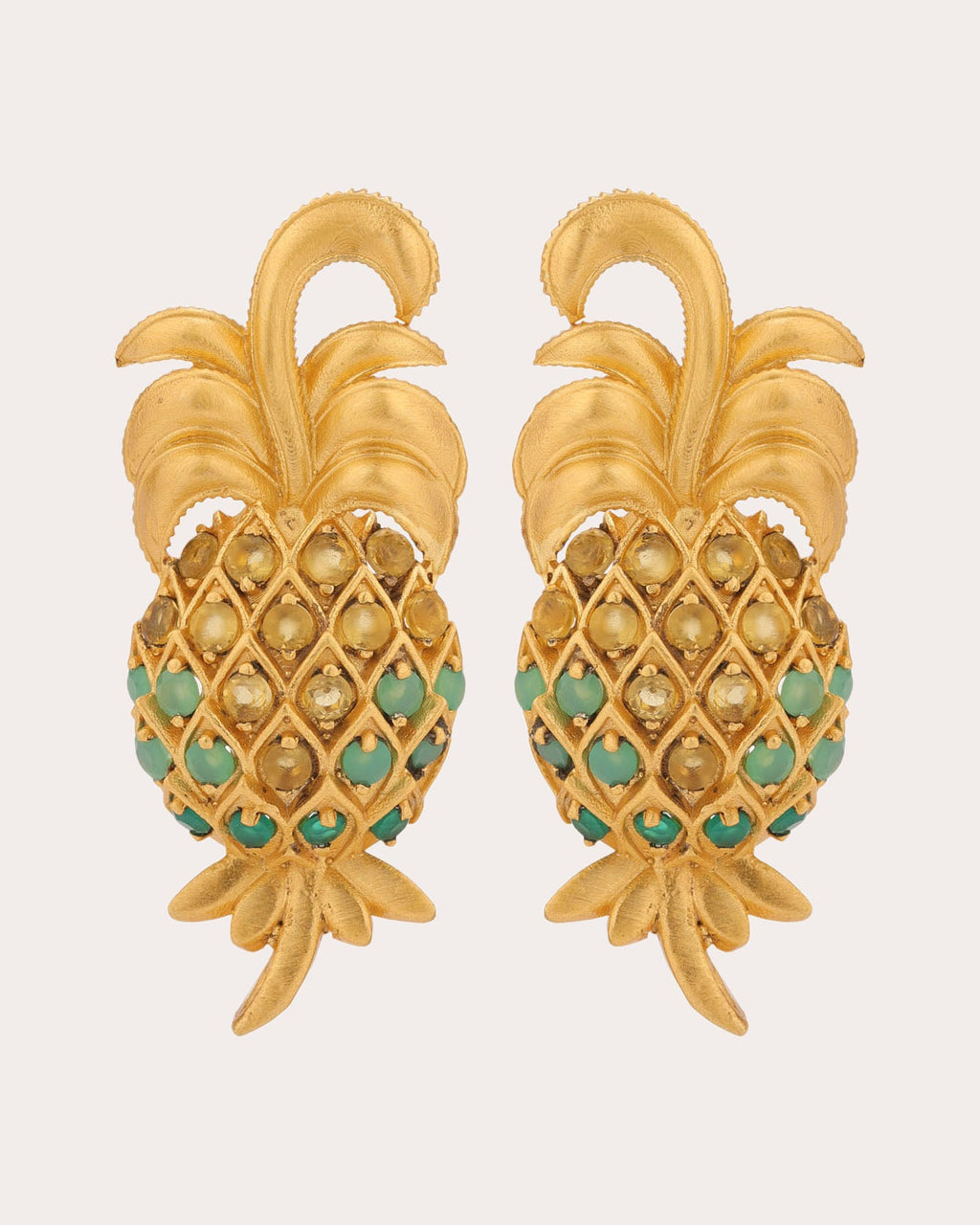 Citrine Pineapple Drop Earrings