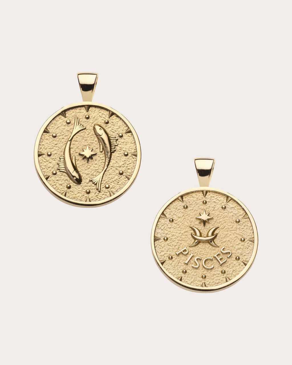 PISCES Small Zodiac Coin Pendant Necklace