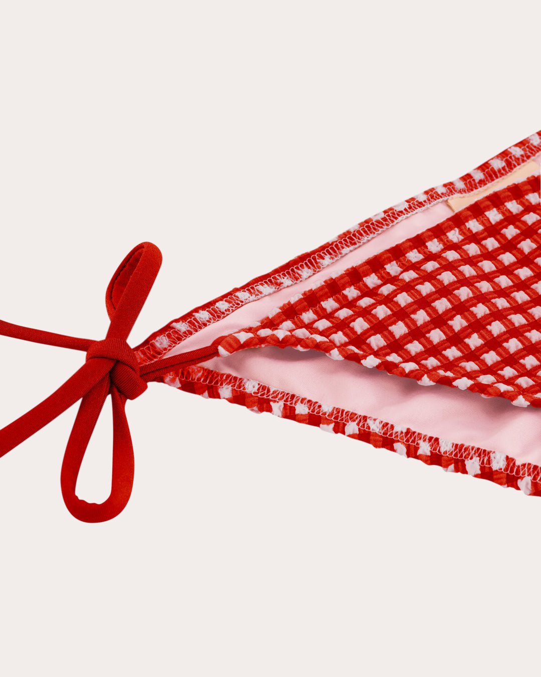 Poppy Gingham String Bikini Bottoms