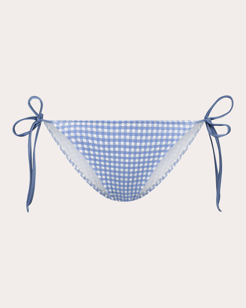 Poppy Gingham String Bikini Bottoms
