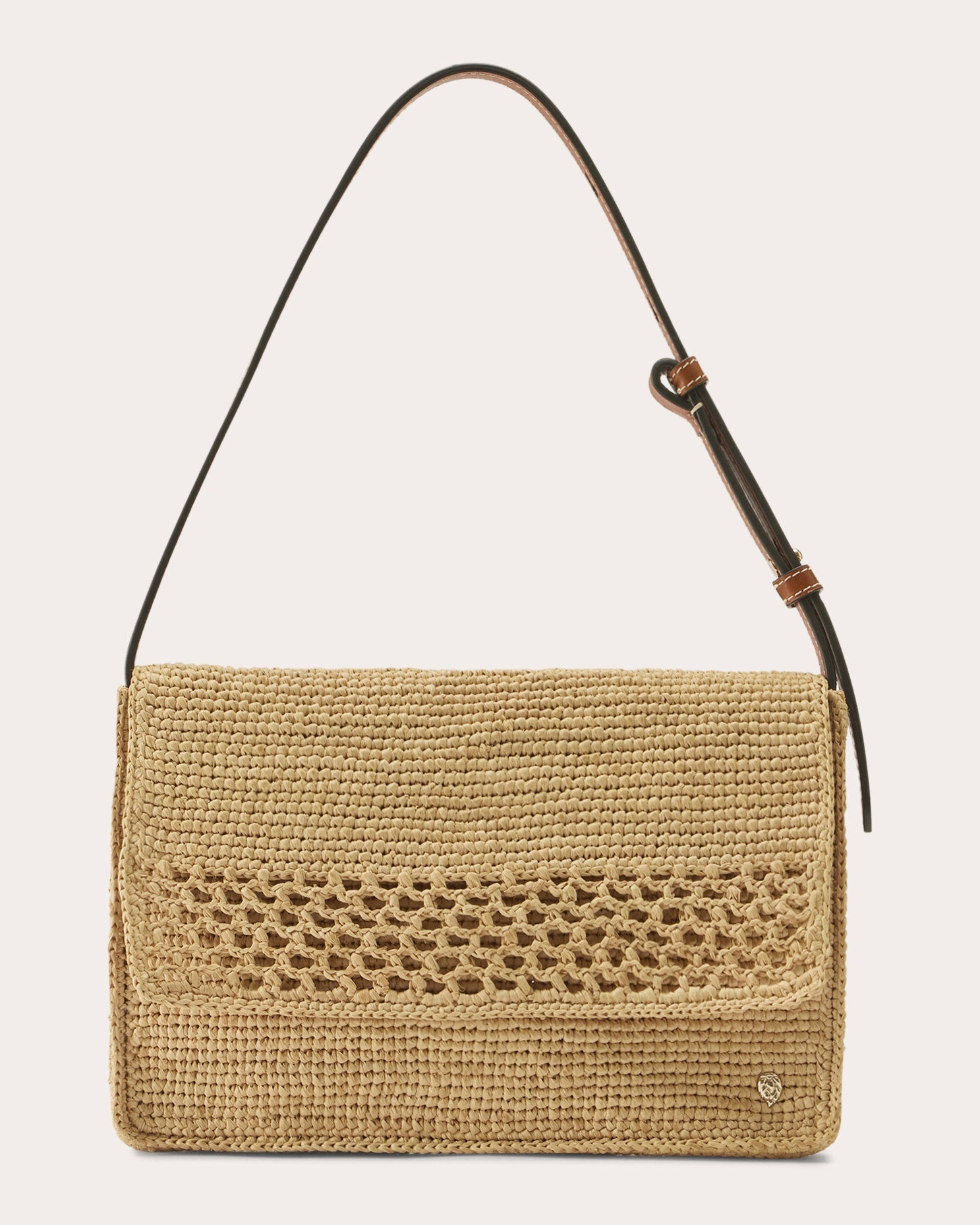Poppy Crocheted Raffia Crossbody Bag