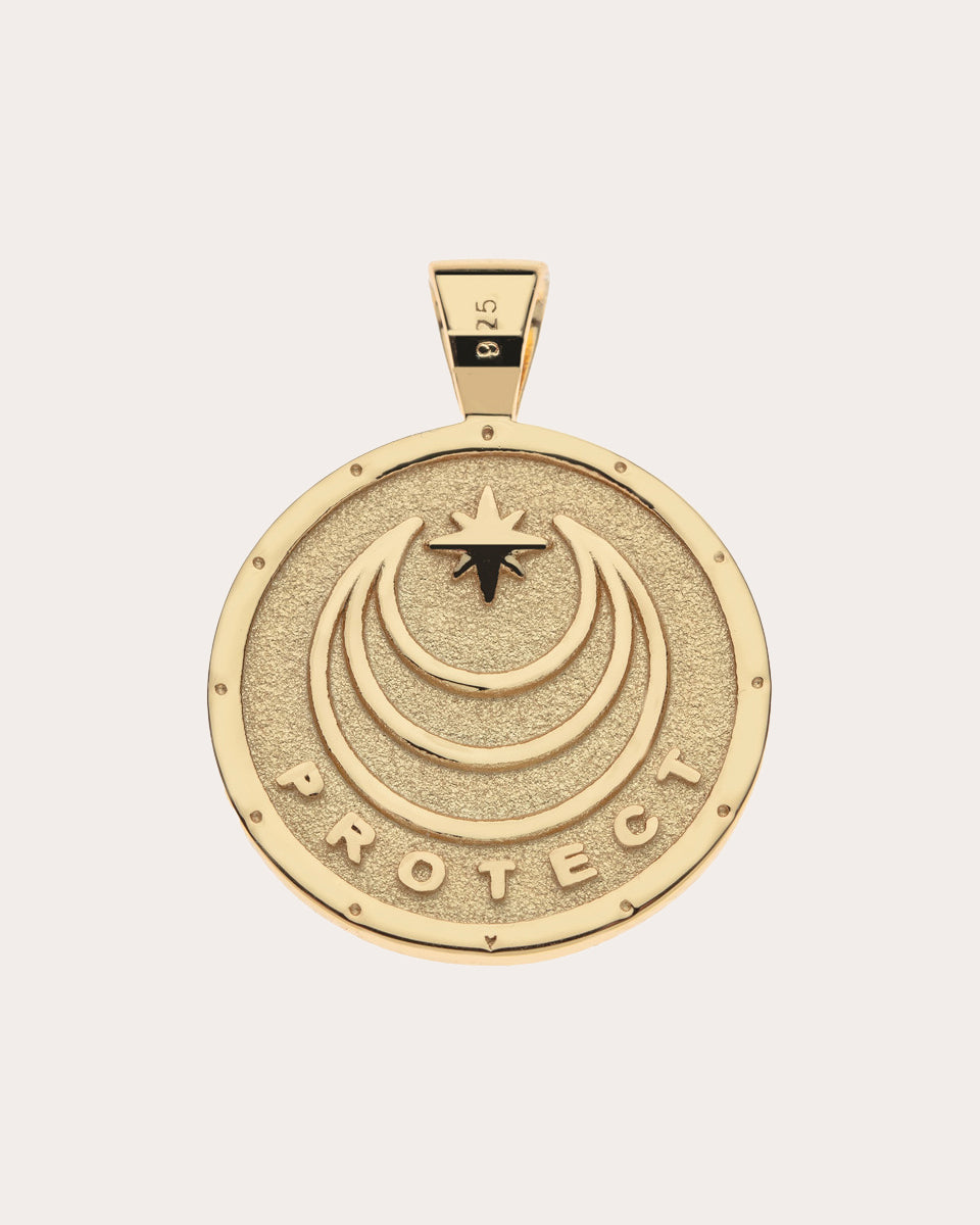 PROTECT Small Coin Pendant Necklace
