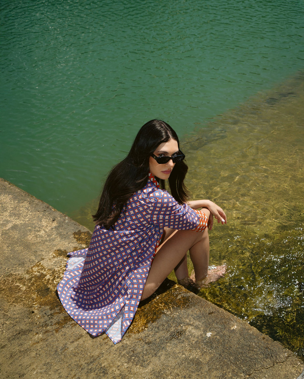 Mio Psyche Cotton Mini Shirt Dress