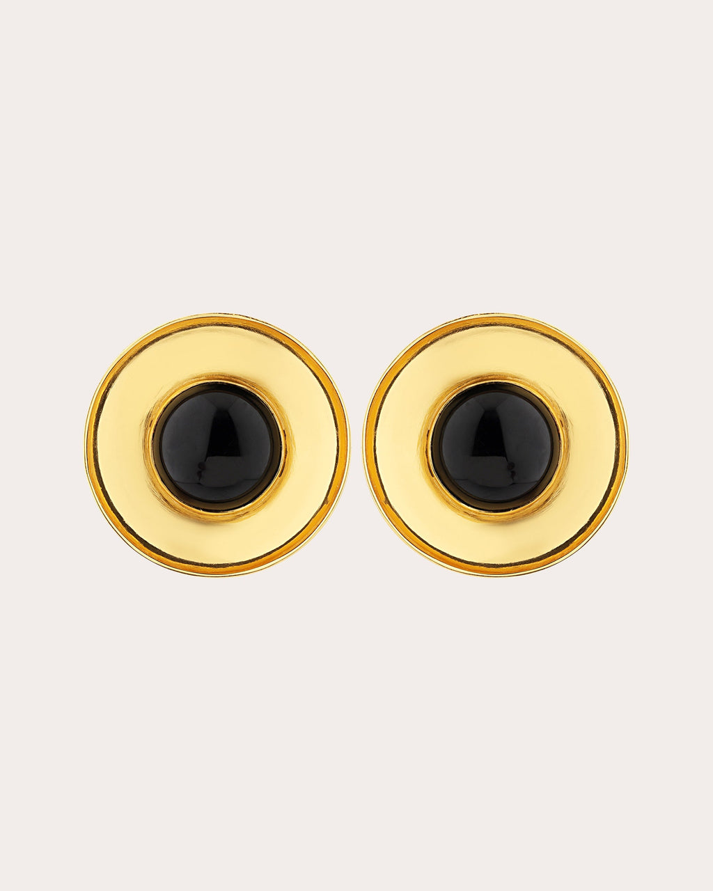 Black Onyx Pulse Stud Earrings