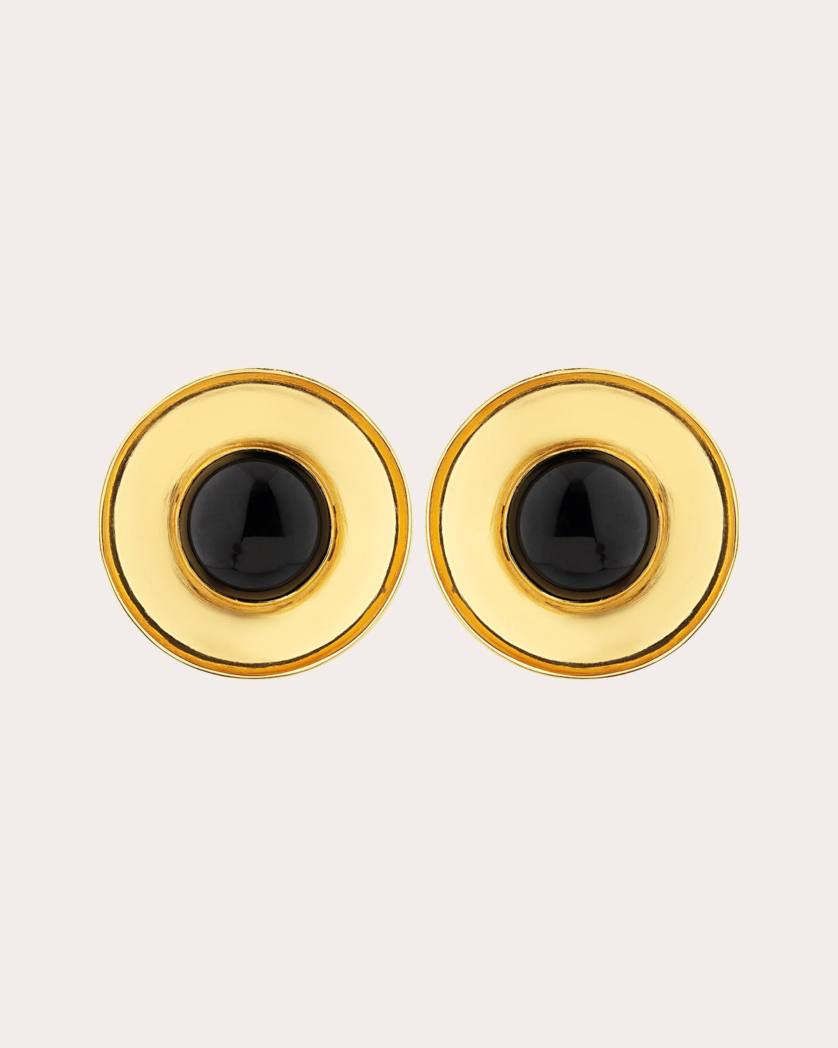Black Onyx Pulse Stud Earrings