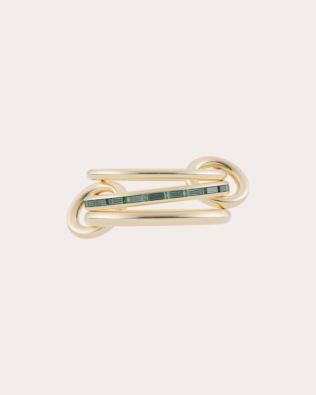 Emerald & 18k Gold Pyrus Ring