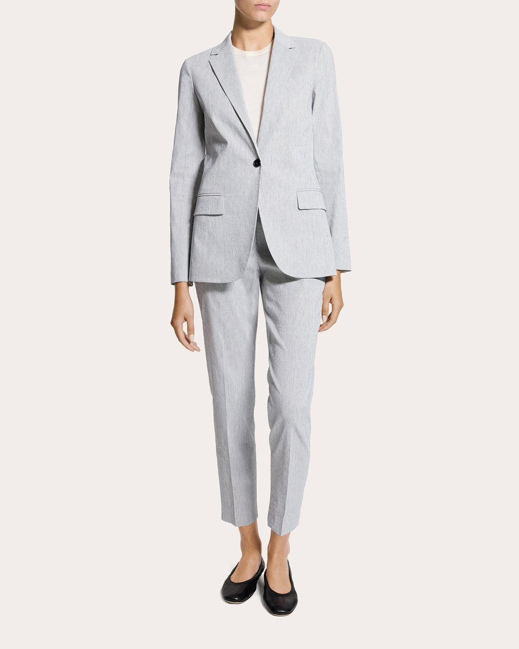 Textured Linen Staple Blazer