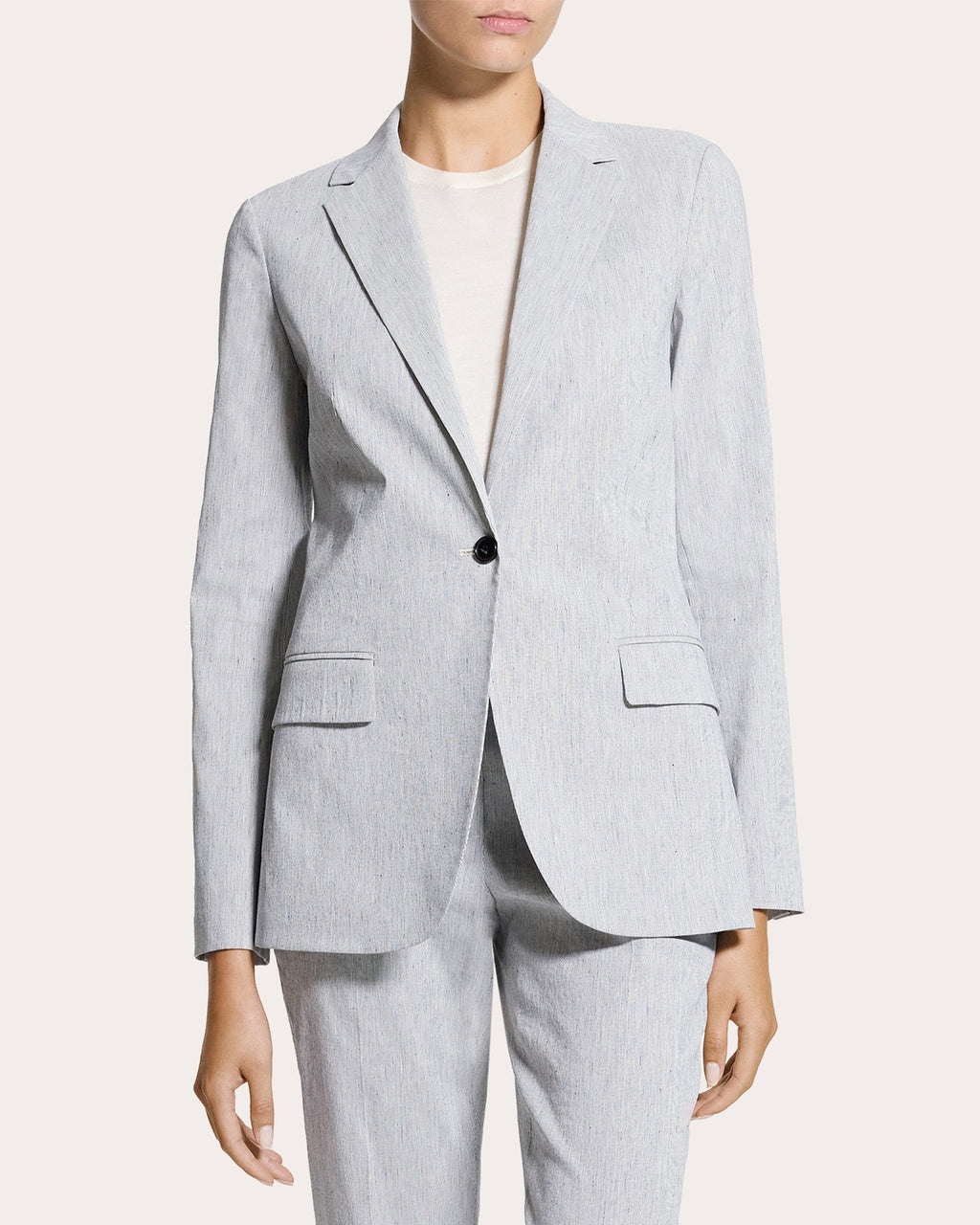 Textured Linen Staple Blazer