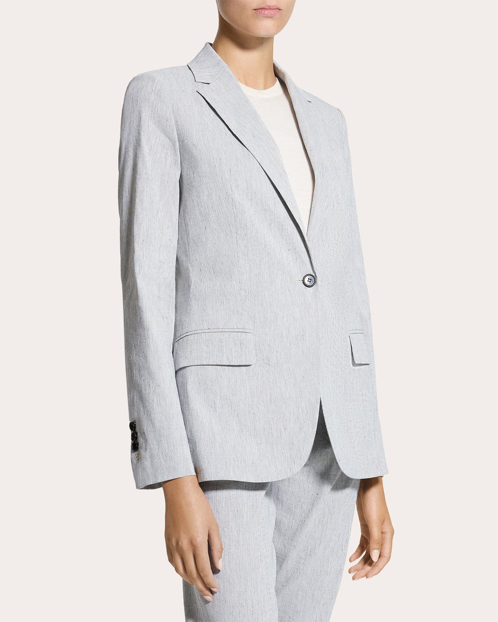 Textured Linen Staple Blazer