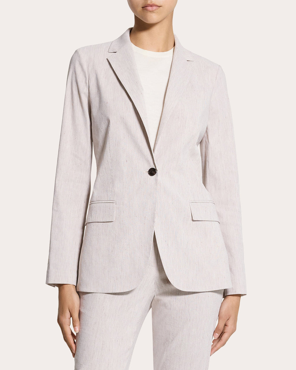 Textured Linen Staple Blazer