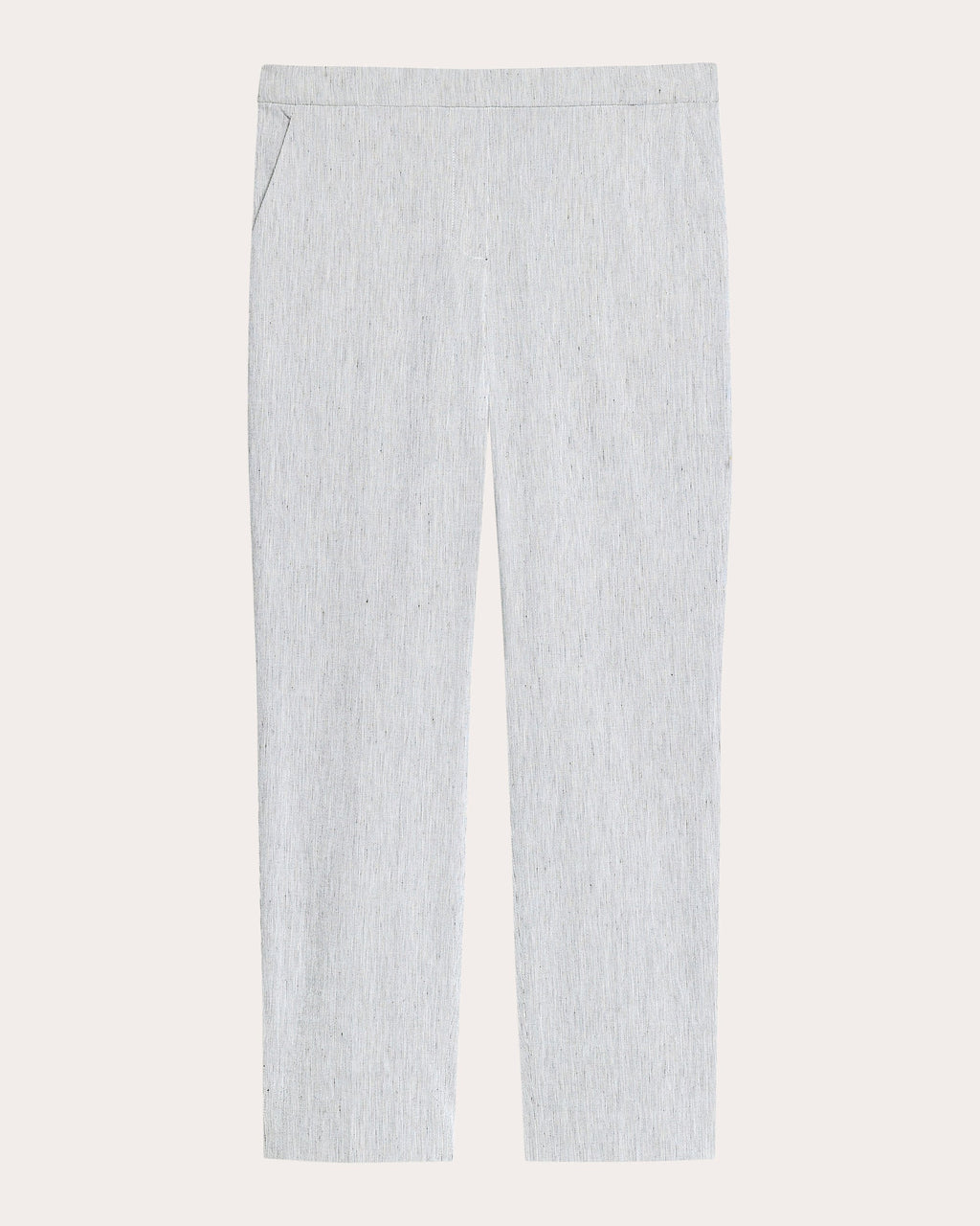 Treeca Textured Linen Cropped Pull-On Pants