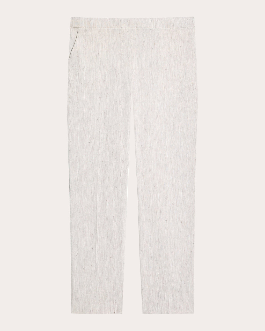 Treeca Textured Linen Cropped Pull-On Pants
