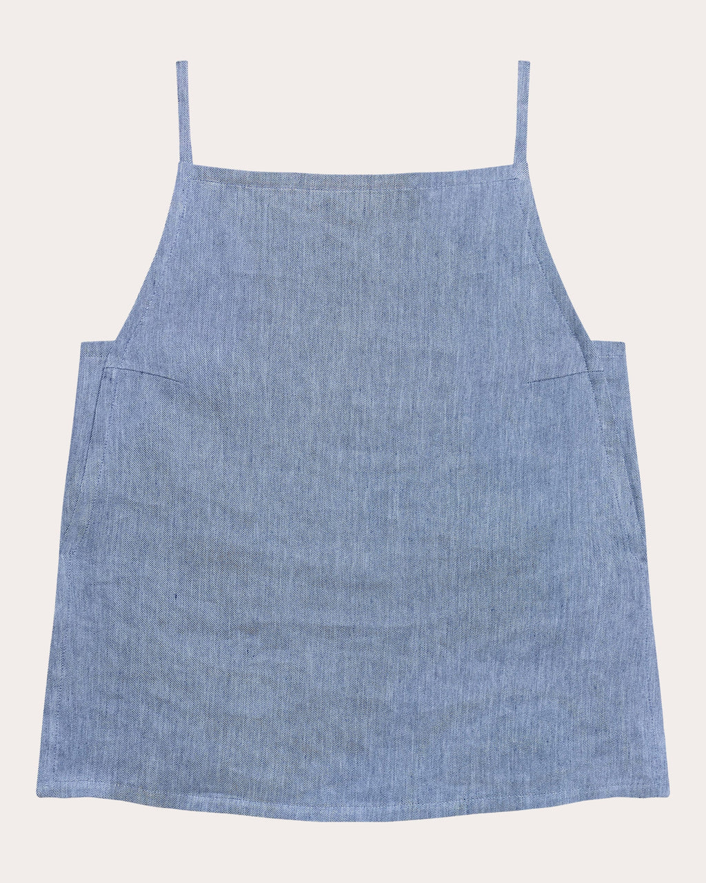 Fluid Linen Square Neck Apron Top