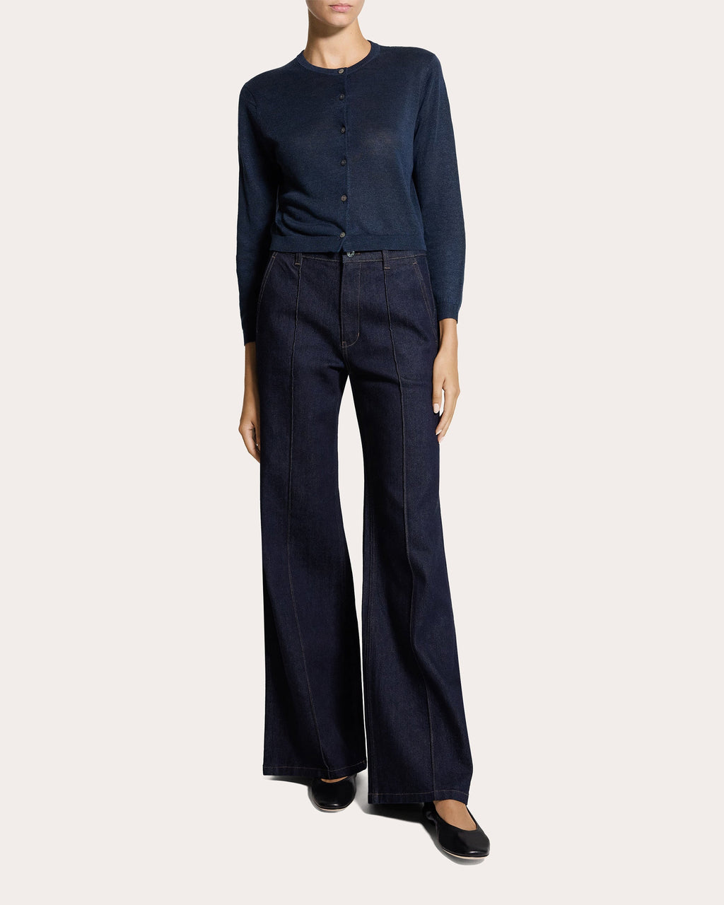 Linen Knit Cropped Cardigan