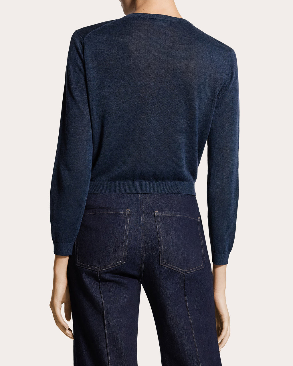 Linen Knit Cropped Cardigan