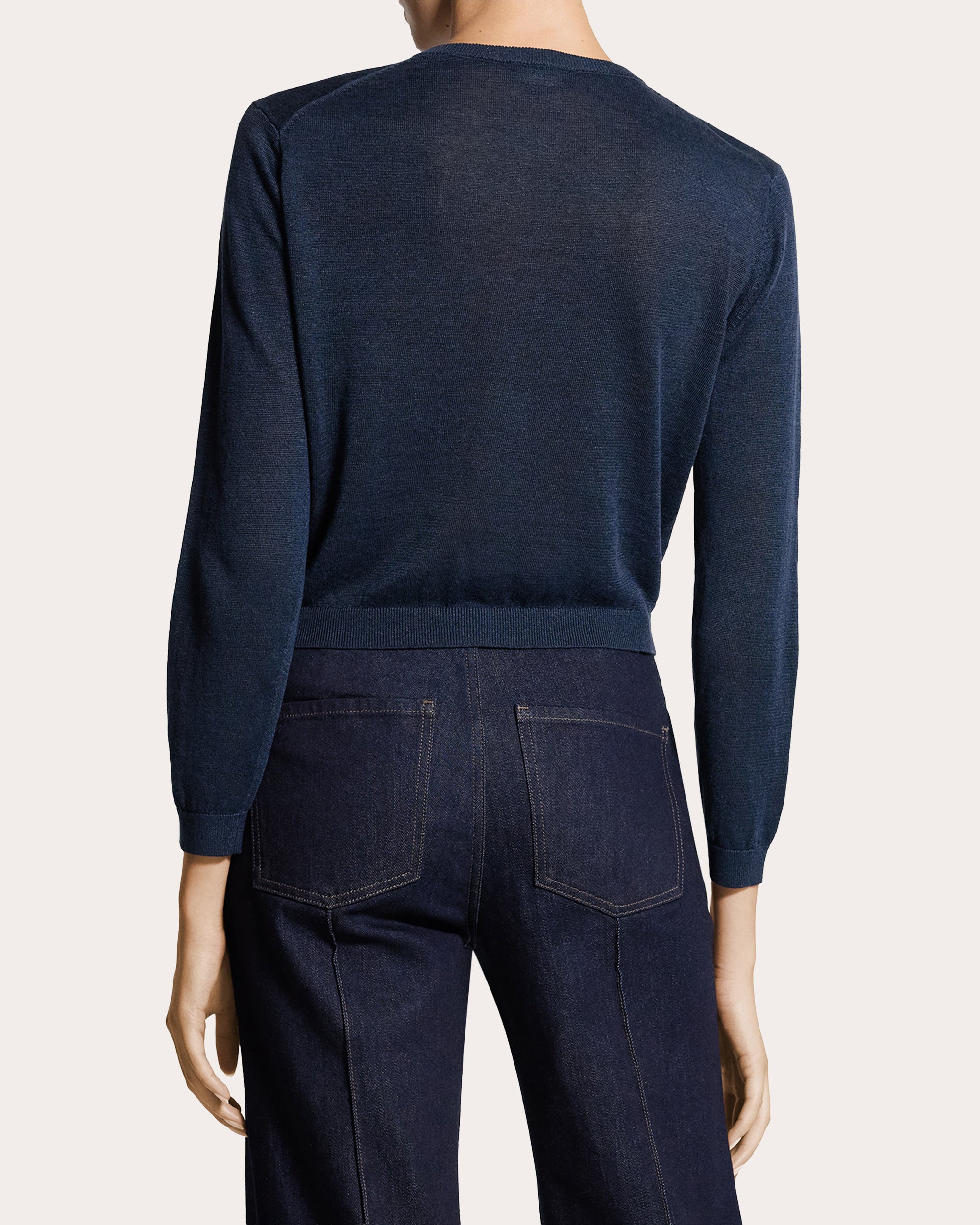 Linen Knit Cropped Cardigan