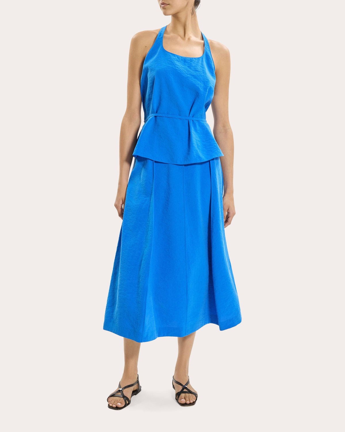 Relaxed Silk Belted Tank Top