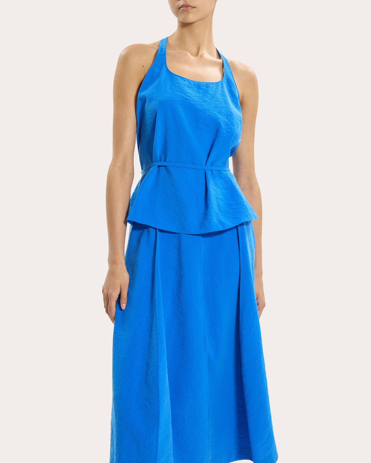 Relaxed Silk Belted Tank Top