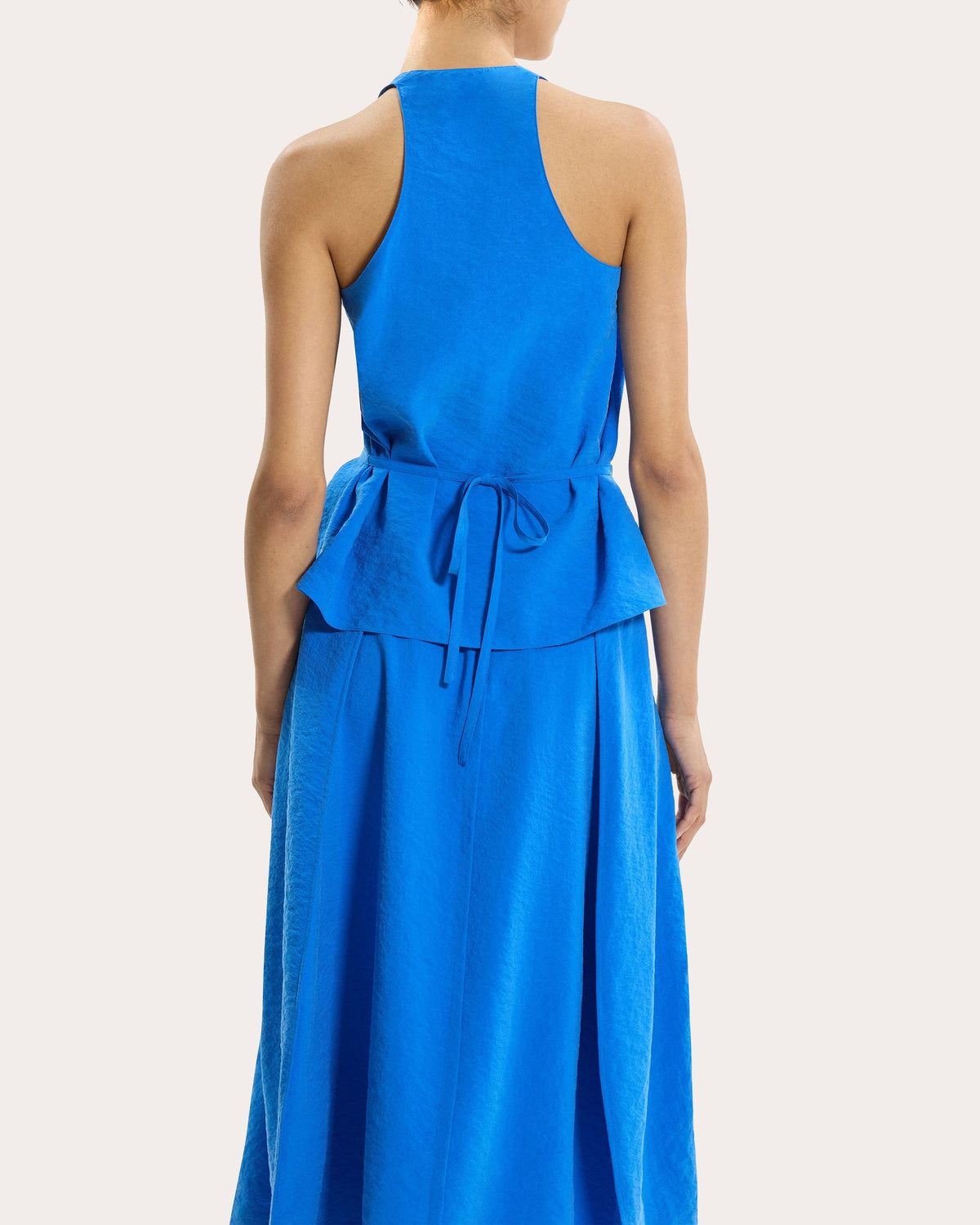 Relaxed Silk Belted Tank Top