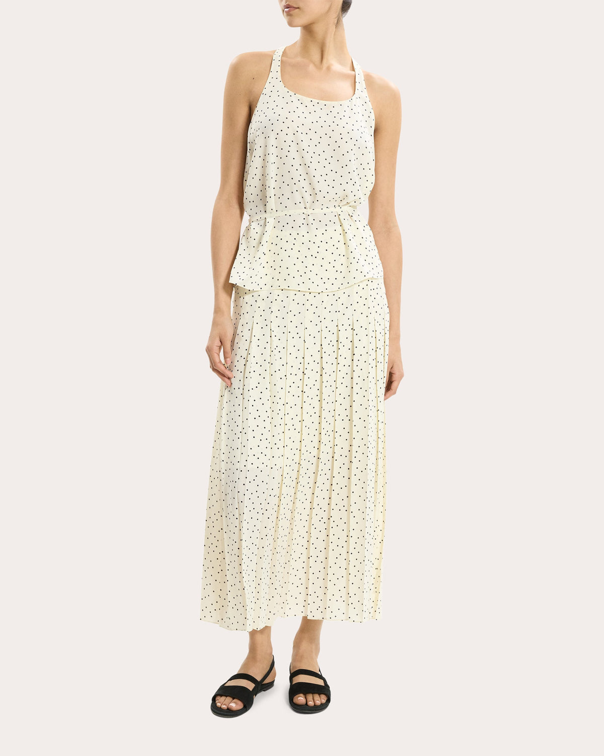 Polka Dot Belted Tank Top