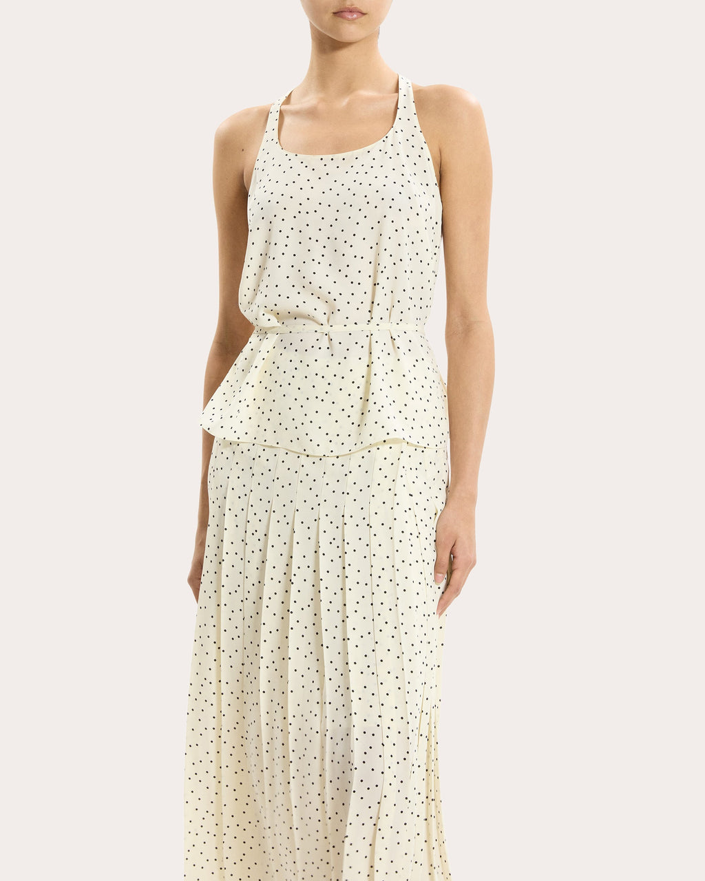 Polka Dot Belted Tank Top