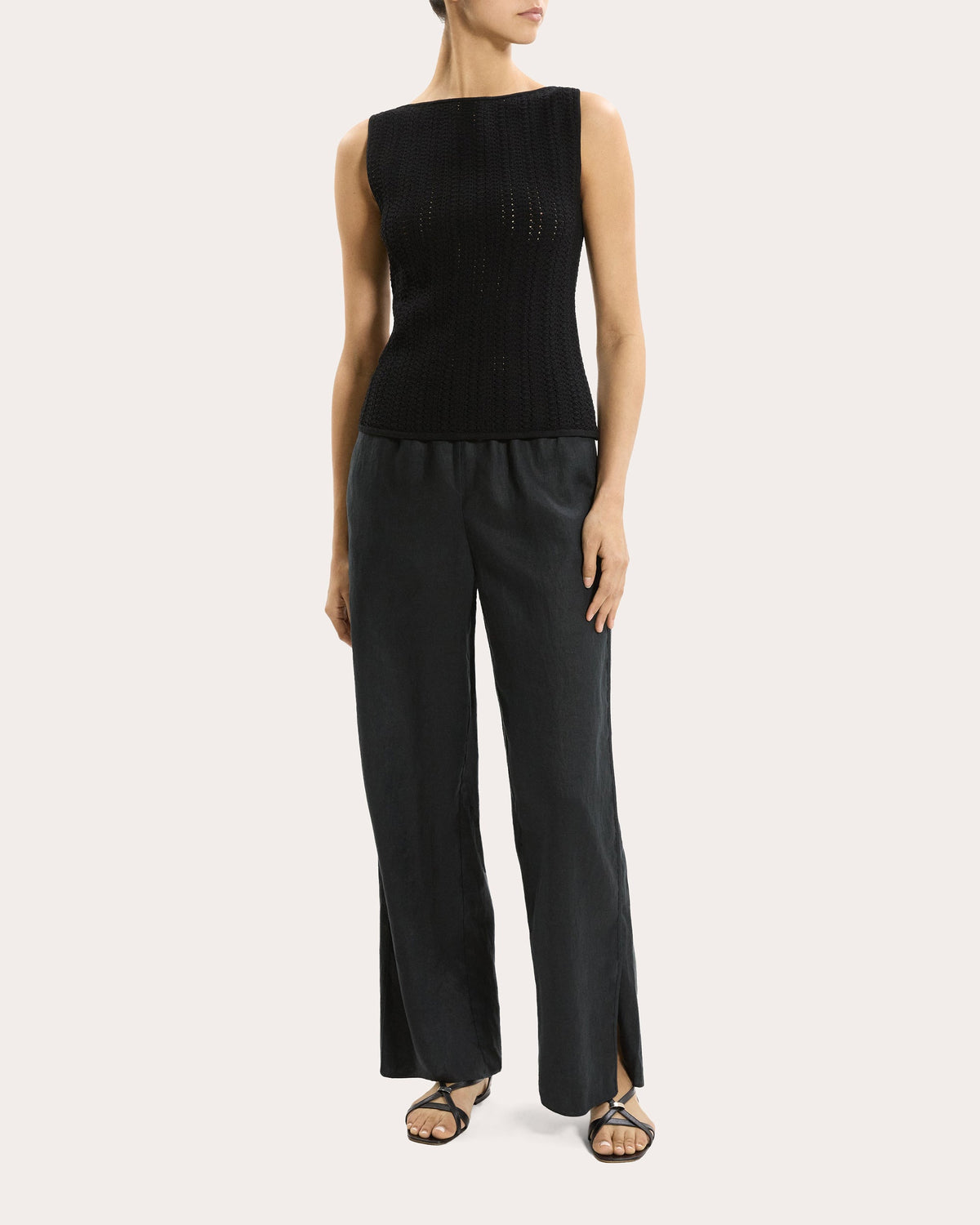 Textured Knit Boatneck Top