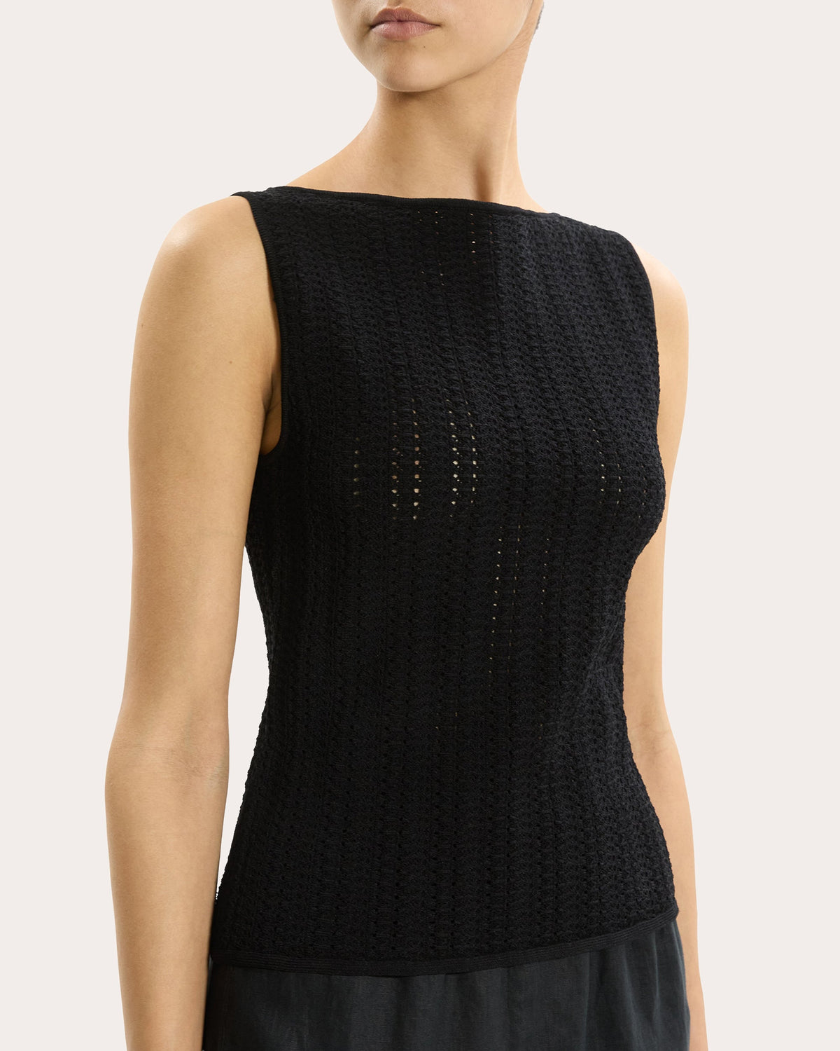 Textured Knit Boatneck Top