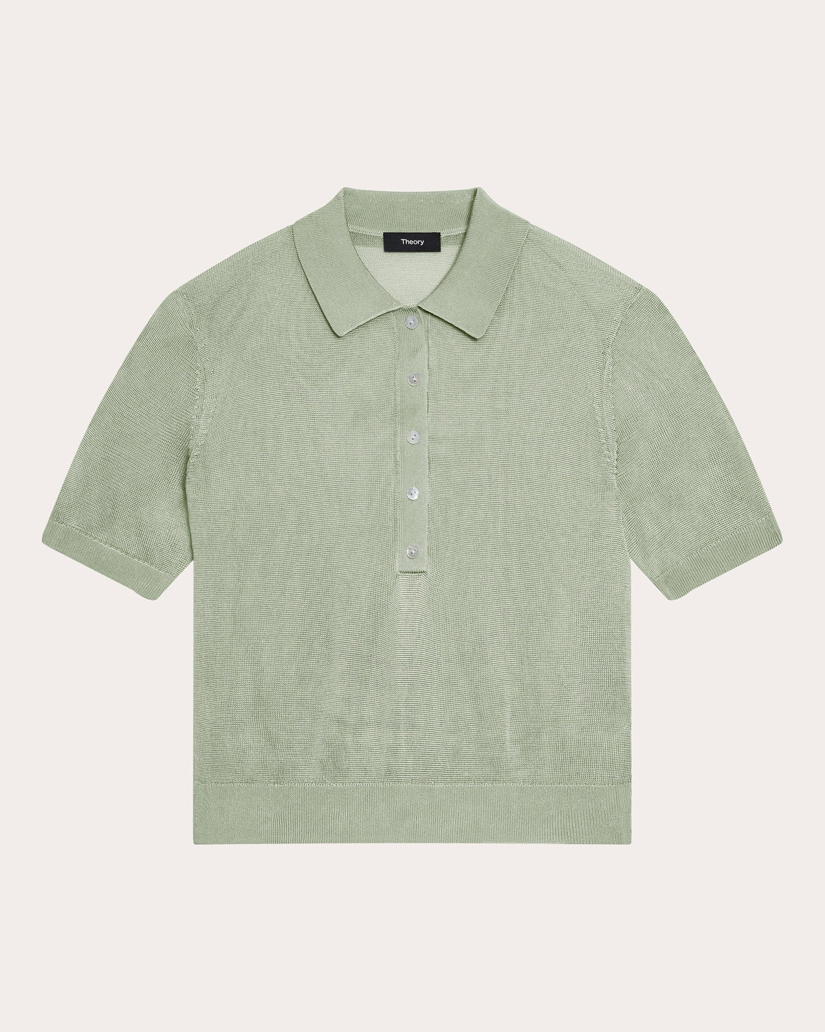 Sheer Lustrous Knit Polo