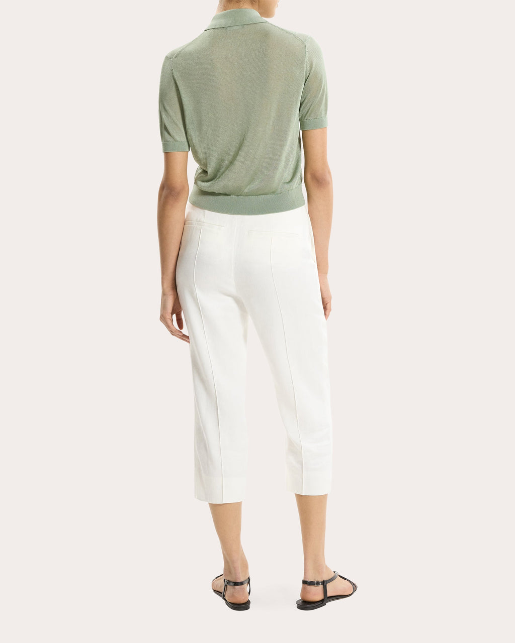 Sheer Lustrous Knit Polo