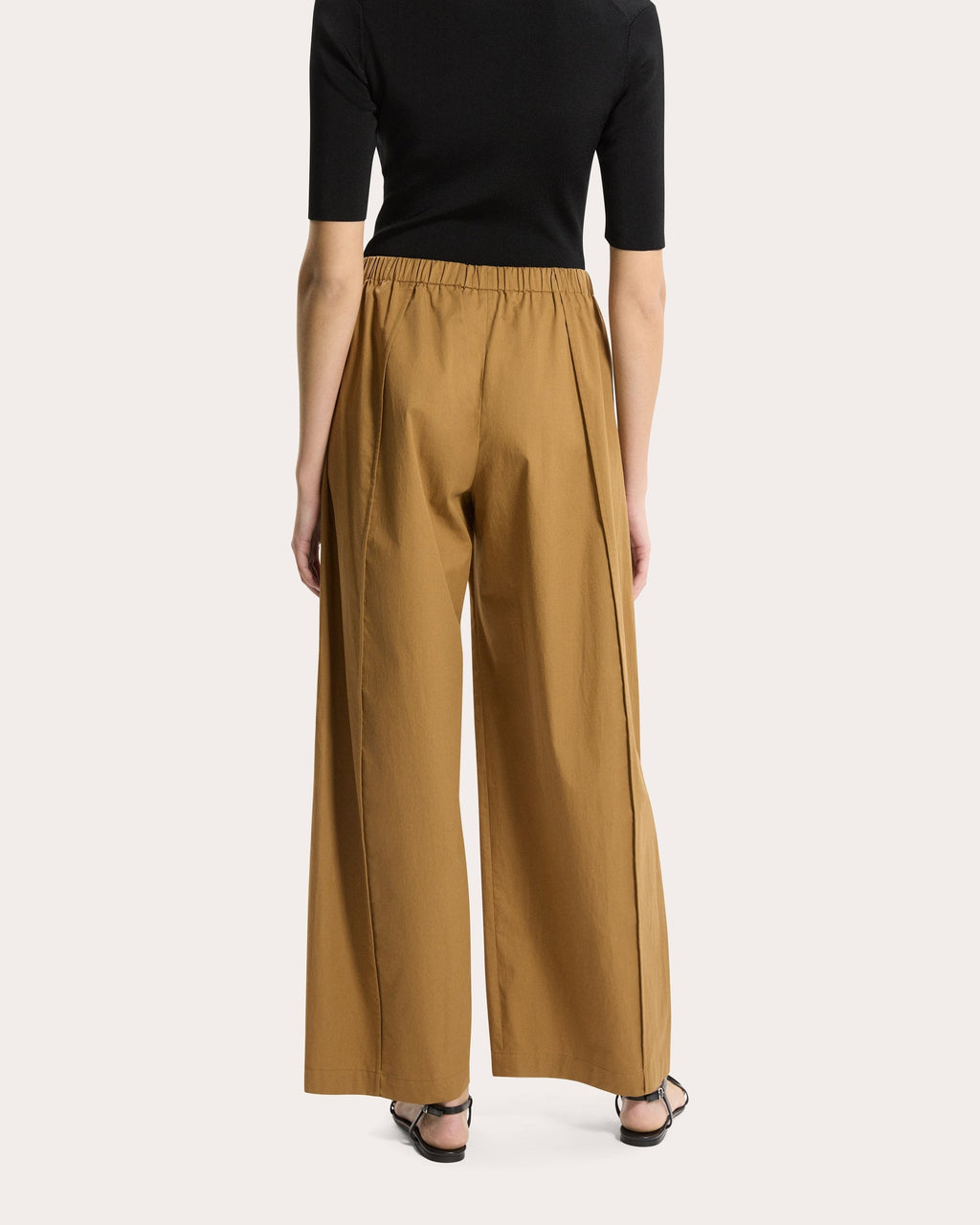 Cotton Curved Parachute Pants