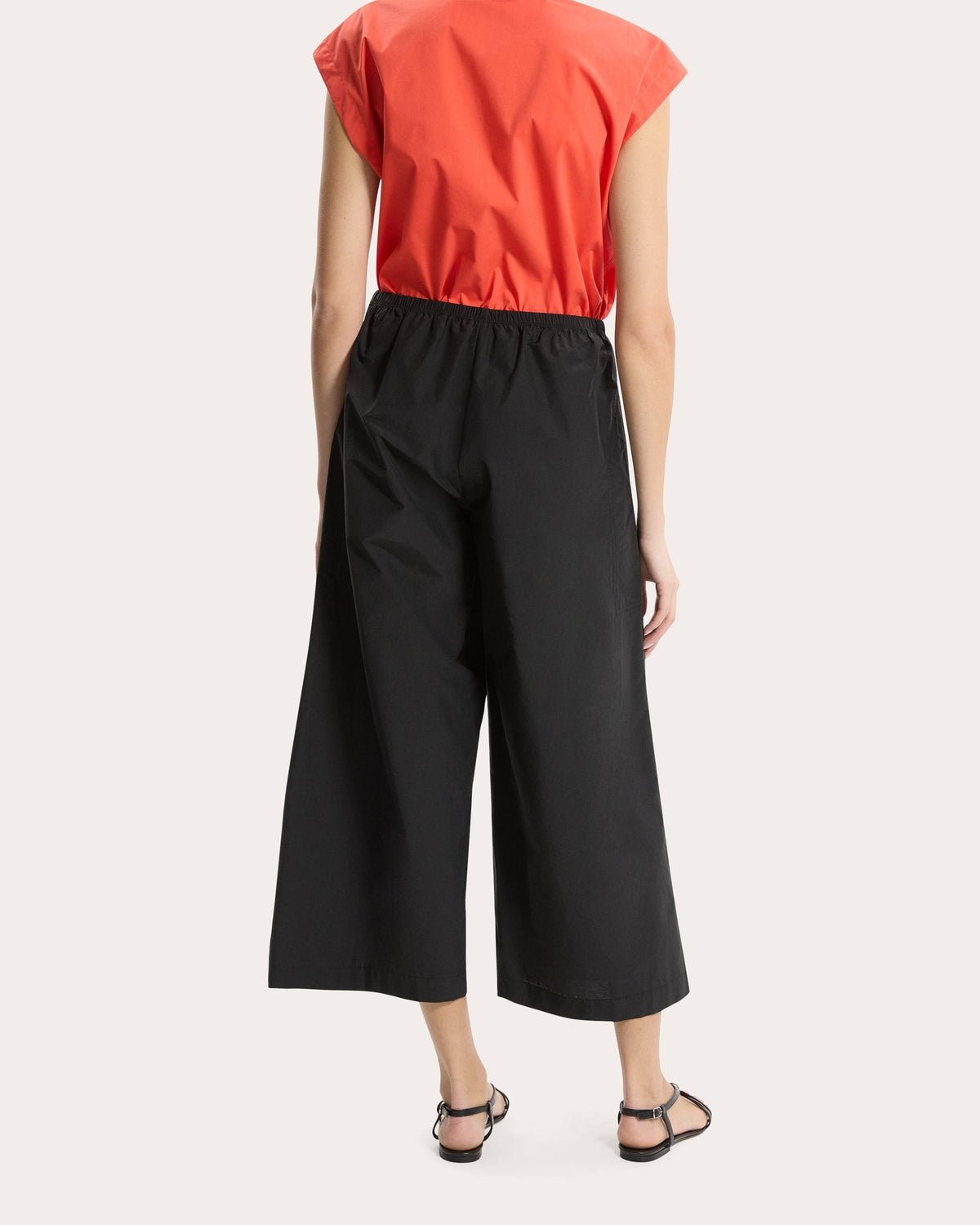 Fluid Cropped Wide-Leg Pants