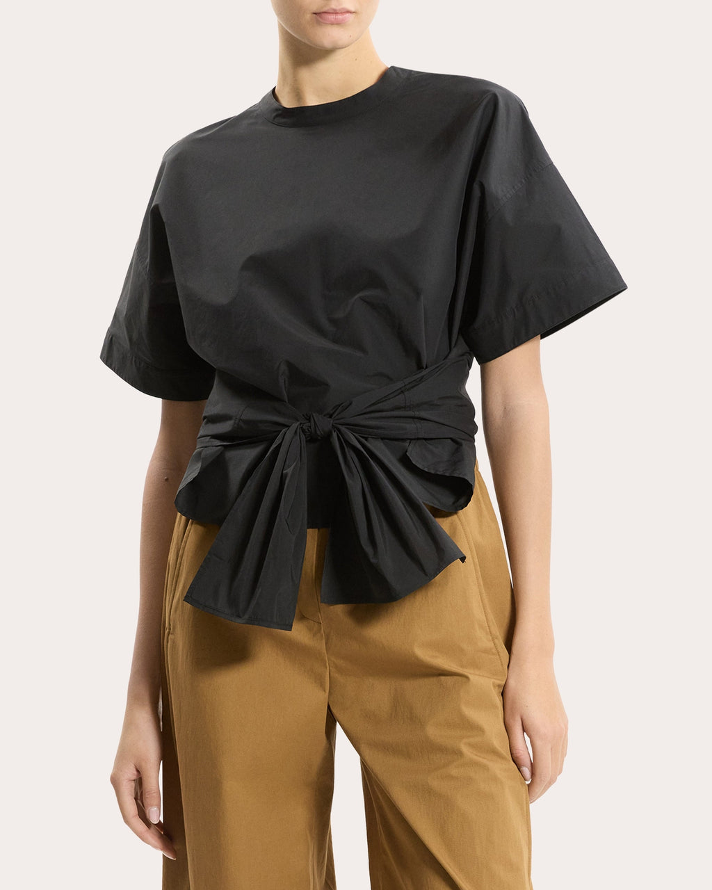 Boxy Tie-Front Top