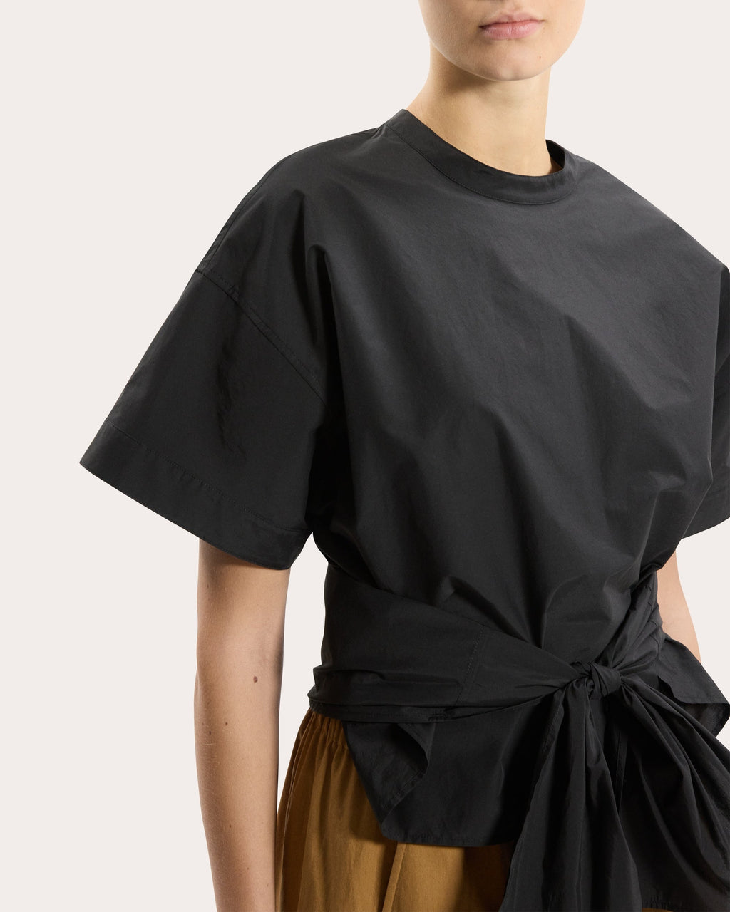 Boxy Tie-Front Top