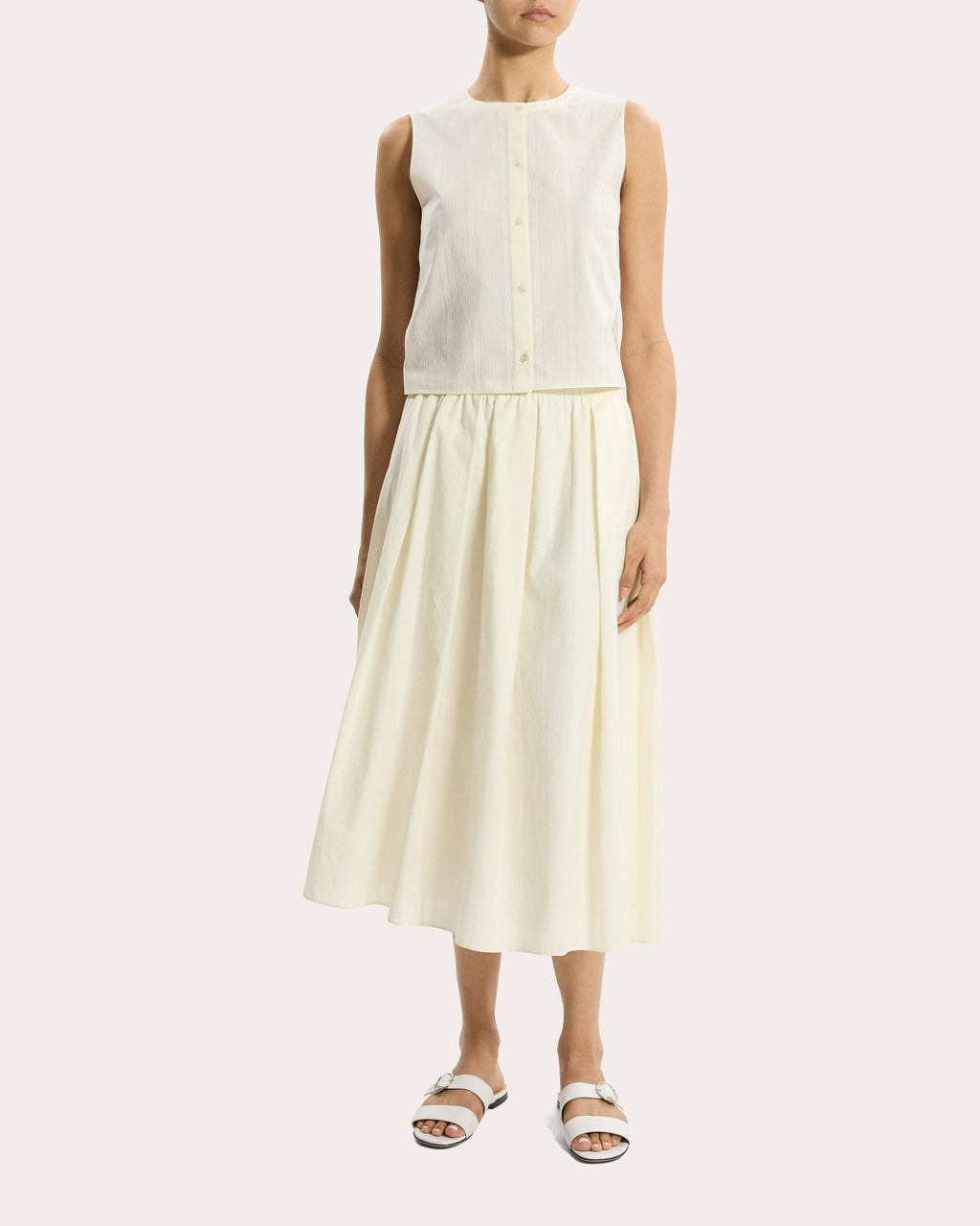 Corded Cotton Button Shell