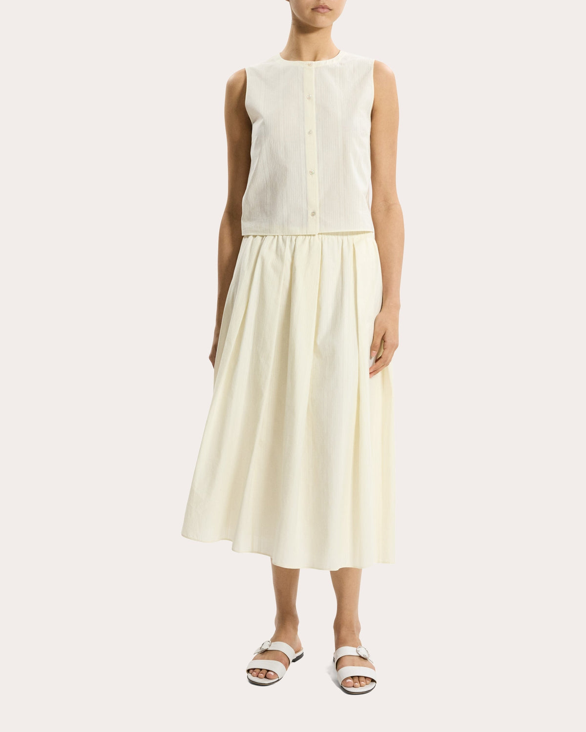 Corded Cotton Button Shell