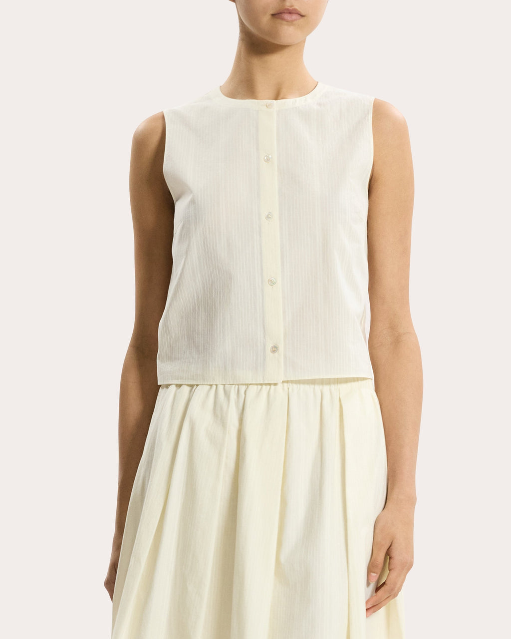 Corded Cotton Button Shell