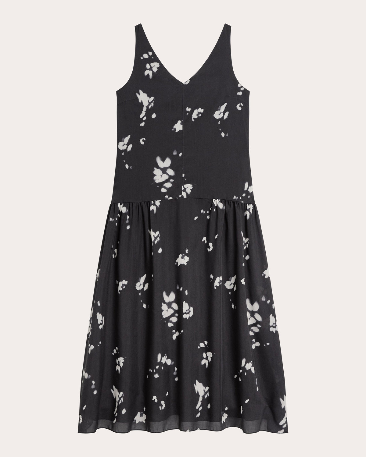 Floral Gathered Drop-Waist Dress
