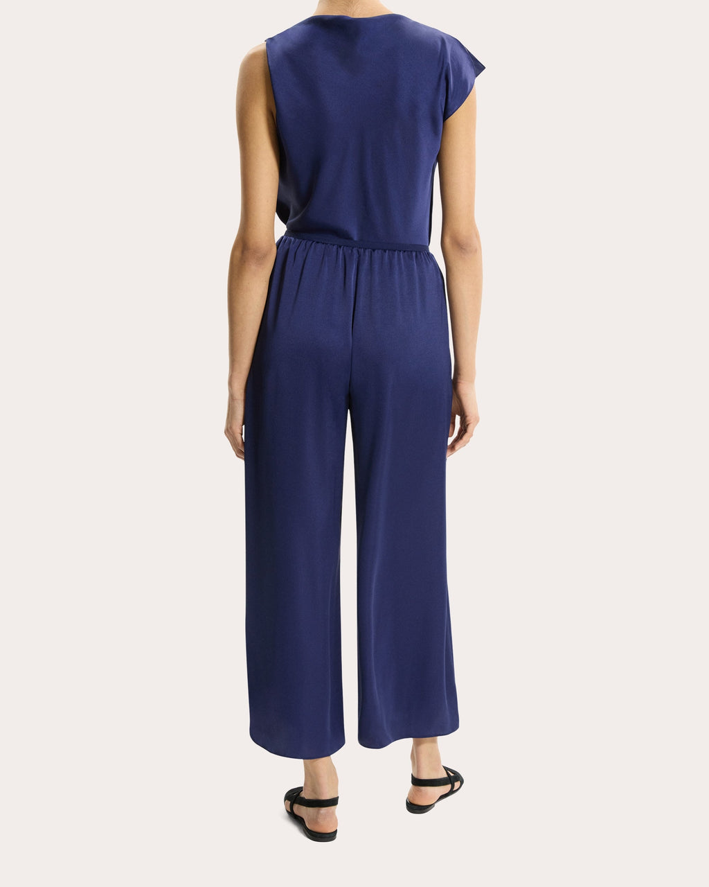 Satin Fluid Cropped Pants