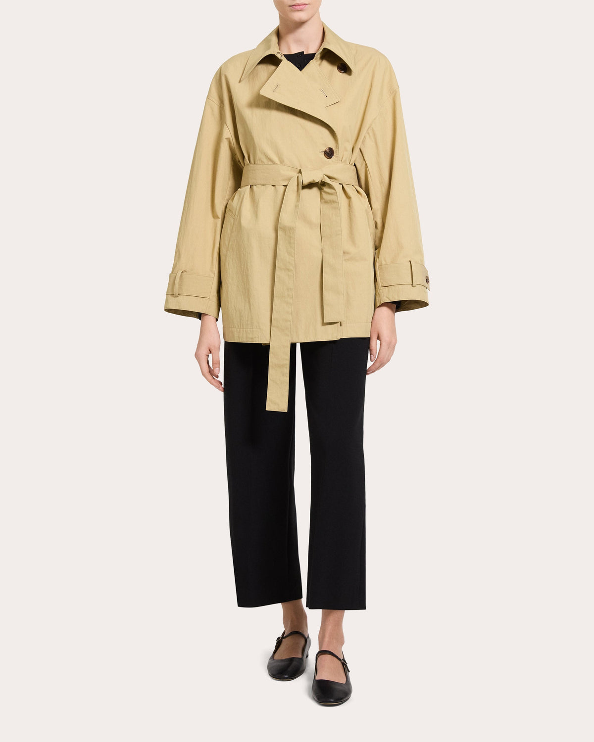 Double-Breasted Trench Jacket