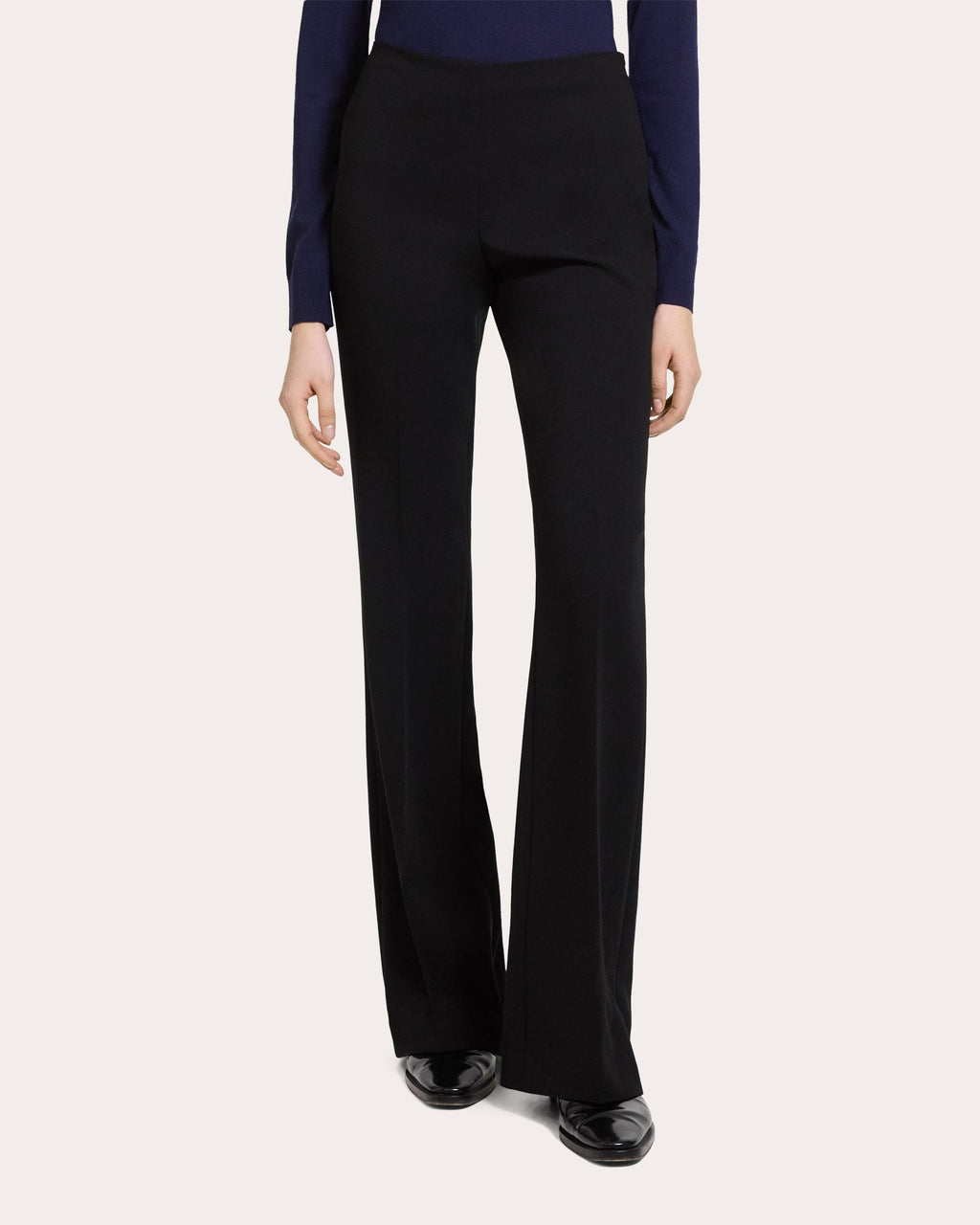 Demitria Crepe Slim Flare Pants